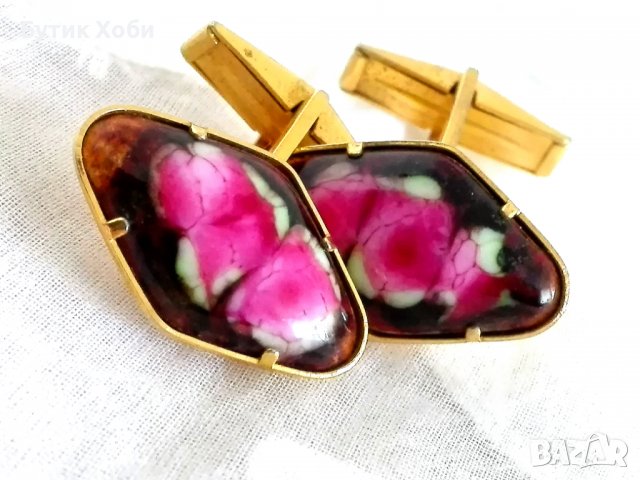 Уникални копчета за ръкавели Мурано, снимка 3 - Антикварни и старинни предмети - 37985680