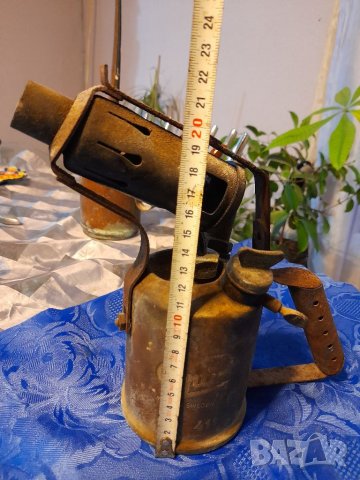 Стара масльонка и бензинова лампа, снимка 5 - Антикварни и старинни предмети - 36797365