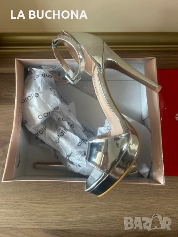 Сребристи сандали, снимка 3 - Сандали - 54067649
