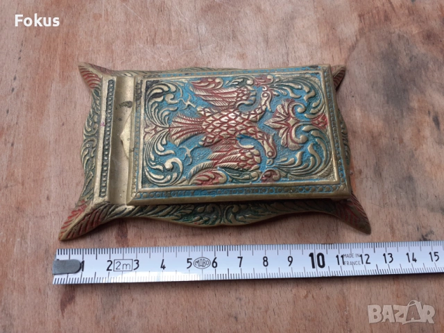 Стар тефтер за бележки бронз емайл двуглав орел, снимка 7 - Антикварни и старинни предмети - 54257553