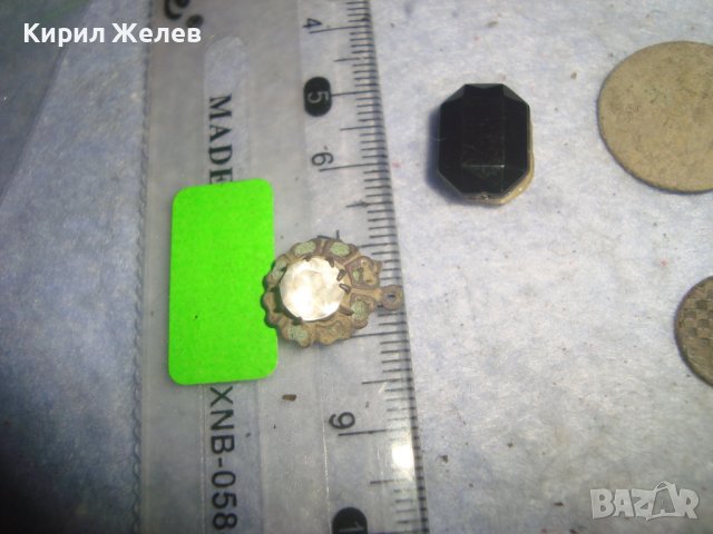 Лот 4 СТАРИННИ УКРАШЕНИЕ КАМЪНИ ЦИРКОН и ЦВЕТНО ФАСЕТИРАНО СТЪКЛО АПЛИКАЦИИ Тип ПЕНДАР 24927, снимка 6 - Антикварни и старинни предмети - 37199249