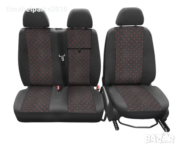 Тапицерия Лукс капитонирана за Mercedes Sprinter, VW Crafter след 2006 г. Червен конец