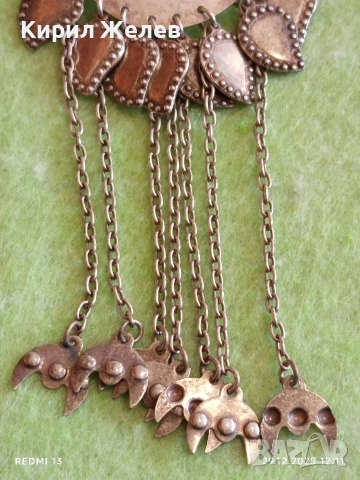 Стара Етнографска сребърна брошка орнаментирана майсторска изработка 34748, снимка 3 - Антикварни и старинни предмети - 52926519