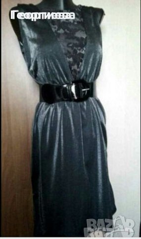 Чисто нова рокля в черно и сребристо  🍀👗S,M,L🍀👗 арт.1061, снимка 2 - Рокли - 29704652