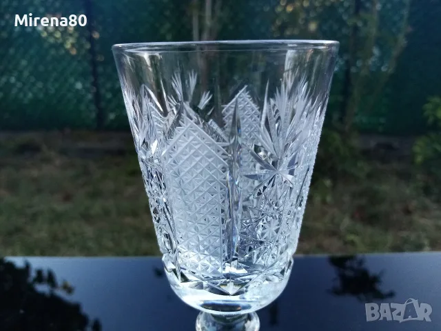 * Ропотамо * - 5 кристални чащи за вино / ракия , снимка 4 - Чаши - 56339818
