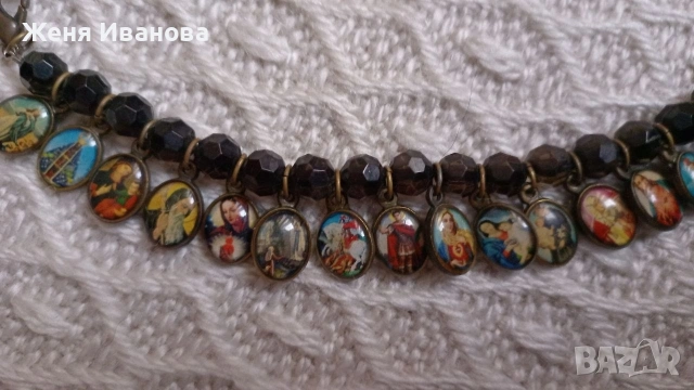 Църковно религиозно колие(старинно), снимка 3 - Антикварни и старинни предмети - 53963139