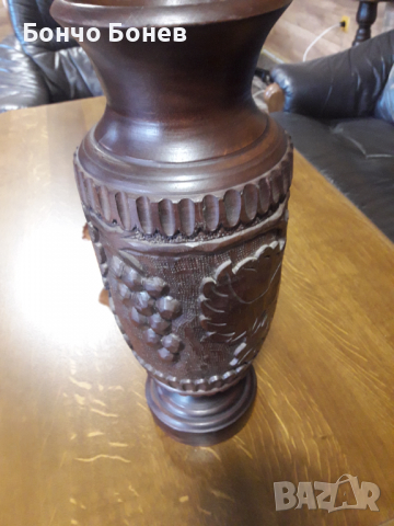 Ваза дърворезба , снимка 5 - Антикварни и старинни предмети - 36546963