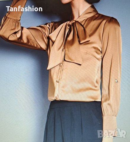 Елегантна сатенена дамска риза, снимка 2 - Ризи - 39187756