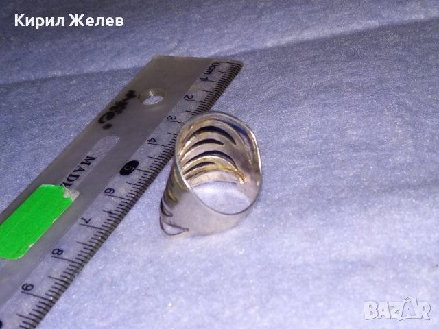 ЕФЕКТЕН АЖУРЕН МОДЕН СРЕБЪРЕН АРТ ПРЪСТЕН СРЕБРО 925 МАЙСТОРСКИ 36120, снимка 11 - Пръстени - 39471387