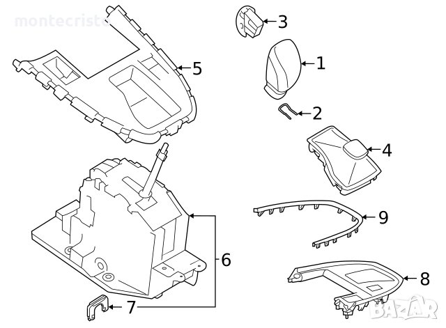 Топка скоростен лост Subaru Outback BT (2019-2023г.) маншон 35126AN00A, снимка 8 - Части - 44358850