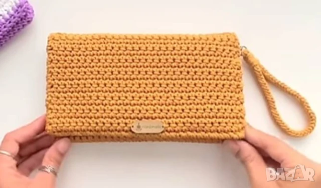 Плетена малка чантичка цвят по избор на клиента   , снимка 9 - Чанти - 51172495