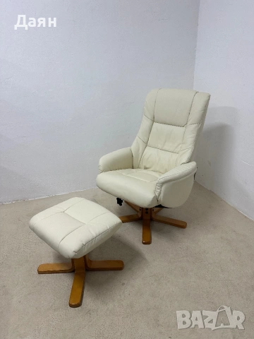 Кожено кресло с табуретка HOMCOM 