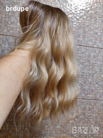 Руса - омбре перука на вълни, снимка 8 - Аксесоари за коса - 44614418