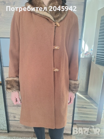 Дамско палто в кафяв цвят, снимка 11 - Палта, манта - 52975162