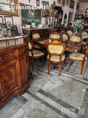 Италиански трапезен комплект (масив), снимка 10 - Маси - 54092271