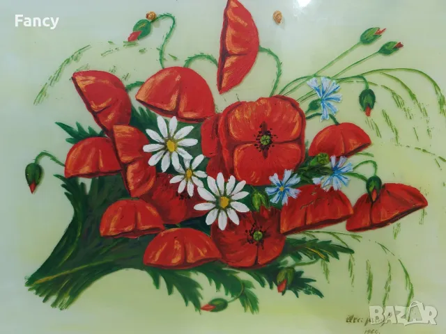 Картини върху стъкло 1960, снимка 5 - Антикварни и старинни предмети - 48343338