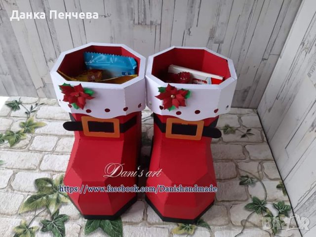 Коледен ботуш за лакомства , снимка 2 - Коледни подаръци - 42901002