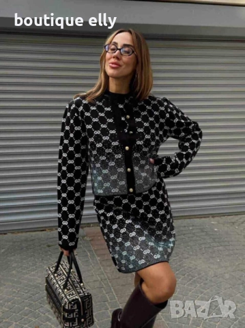 дамски комплект рокля и жилетка, снимка 2 - Рокли - 52001636