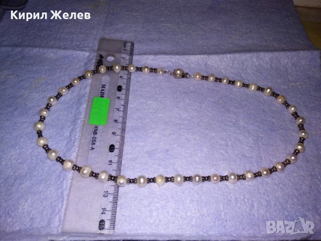 СТАРО ФИНО РЕТРО - АРТ ПЕРЛЕНО КОЛИЕ ЕСТЕСТВЕНИ РЕЧНИ ПЕРЛИ 34674, снимка 3 - Колиета, медальони, синджири - 39139811