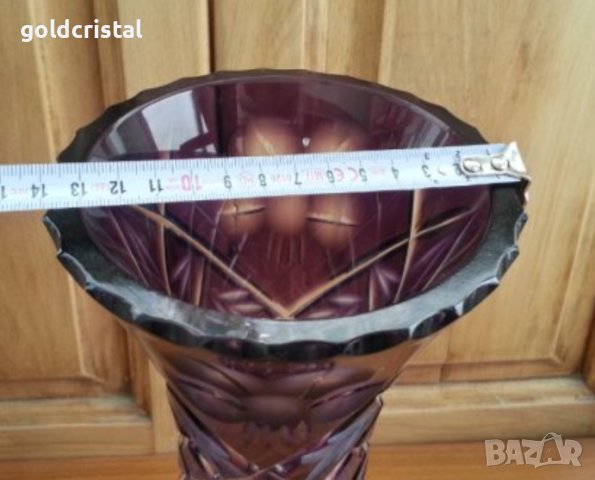 Кристална ваза цветен кристал, снимка 11 - Антикварни и старинни предмети - 23822279