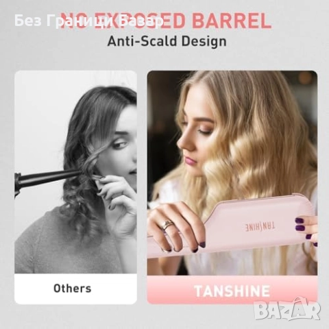 Нова Вълнообразна маша за коса 32мм с керамика, 5 нива, загряване 30секунди, снимка 6 - Маши за коса - 51493237