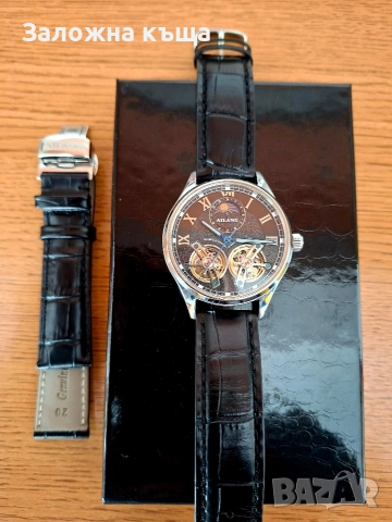 ЧИСТО НОВ ! Мъжки механичен / автоматичен часовник "Ailang", снимка 7 - Мъжки - 52966424