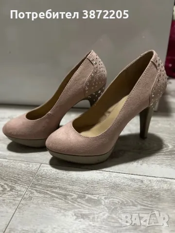 Бежово- розови обувки, снимка 1
