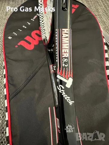 Професионална Тенис ракета Tennis Racquet Wilson Hammer 8.2 Flat Beam Swing index System Stretch Pws, снимка 8 - Тенис - 49392448
