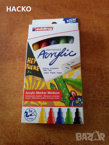 Два Комплекта Акрилни Маркери Edding Nordic Colfr Akrylic Marker Starteer Set, снимка 4 - Други - 54028183