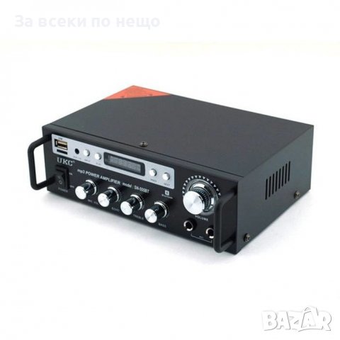 Аудио усилвател SN-555BT, Караоке, Блутууд, FM, SD, USB, BLT, 2x60W, 220VAC, снимка 2 - Ресийвъри, усилватели, смесителни пултове - 37688782