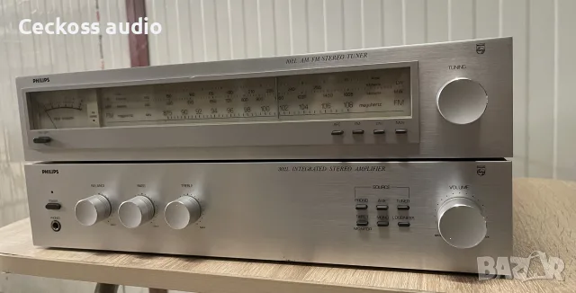 PHILIPS 302L + 102L – VINTAGE HI-FI СТЕРЕО КОМПЛЕКТ – ДОБРО СЪСТОЯНИЕ, снимка 2 - Ресийвъри, усилватели, смесителни пултове - 55960533