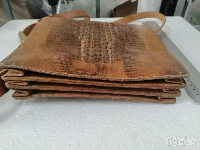 Ретро, чанта от крокидилска кожа, снимка 5 - Чанти - 53883465