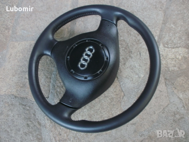 Волан трилъчев с айр-бег - Ауди А3 - оригинален, кожен !, снимка 4 - Аксесоари и консумативи - 51955340