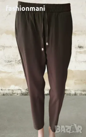 Дамски тъмно зелен панталон с джобове - код 1157