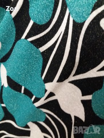 УНИКАЛНО КРАСИВА рокля с лъскави перлени цветове ХС размер , снимка 4 - Рокли - 36838884