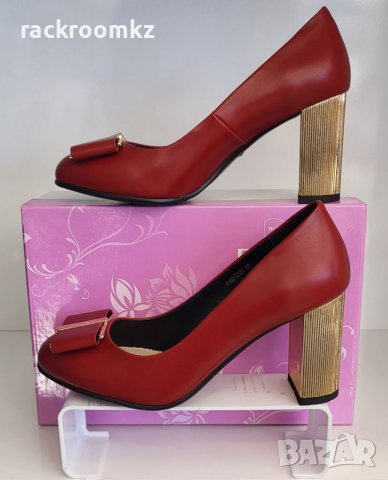 Дамски обувки на ток Елиза, цвят бордо, снимка 2 - Дамски обувки на ток - 40378461