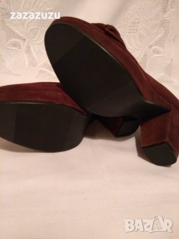 ЕСТЕСТВЕНА КОЖА на  VAGABOND цвят тъмно червен - бордо, снимка 4 - Дамски обувки на ток - 31024505