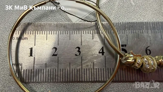 Златни обеци Пандора 14 карата 6.16гр , снимка 10 - Обеци - 56258002