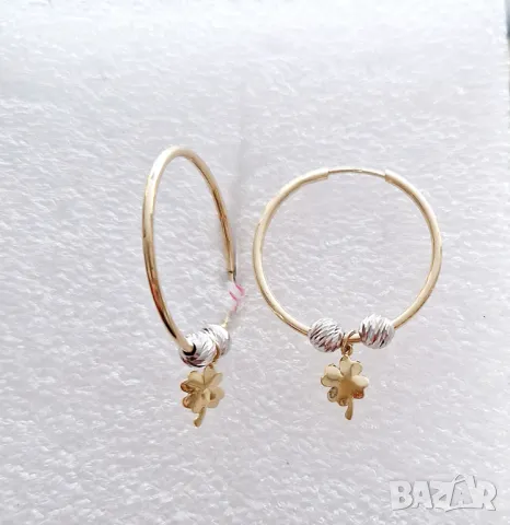 Дамски златни обеци , снимка 14 - Обеци - 47498689