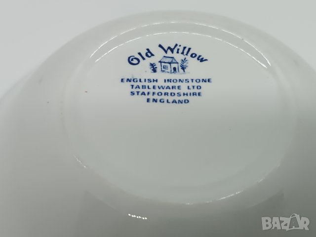 Купичка Английски порцелан Old Willow d= 14 см, снимка 4 - Колекции - 42574610