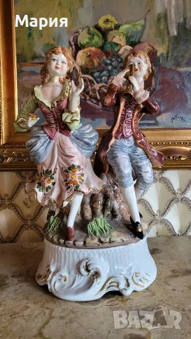 Огромна статуетка Capodimonte , снимка 4 - Антикварни и старинни предмети - 55873370