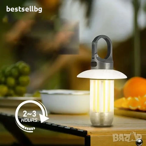Мощна къмпинг лампа осветление за палатка риболов туризъм аварии автомобил LED фенер USB зареждане, снимка 6 - Къмпинг осветление - 50861698