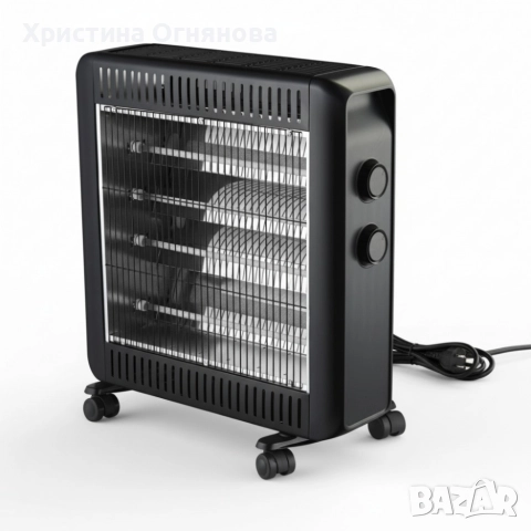 Кварцова печка 2200W с 4 тръби – бързо отопление и нисък разход, снимка 3 - Отоплителни печки - 52605216