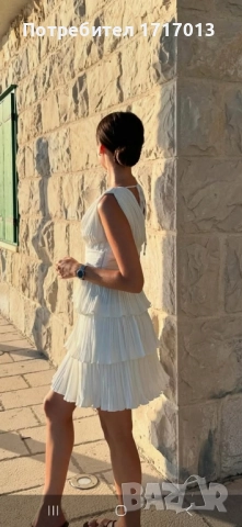 Елегантна бяла рокля, размер 38, снимка 9 - Рокли - 51744614