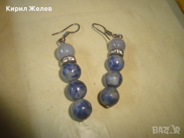 МНОГО КРАСИВИ НЕФРИТЕНИ ХЕНД - МЕЙД АРТ ОБЕЦИ с КРИСТАЛЧЕТА 29502, снимка 4 - Обеци - 37753576