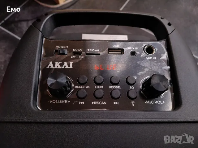 Преносима тонколона с Bluetooth LED дисплей USB слот AUX вход - AKAI ABTS-V10, снимка 4 - Bluetooth тонколони - 48390896