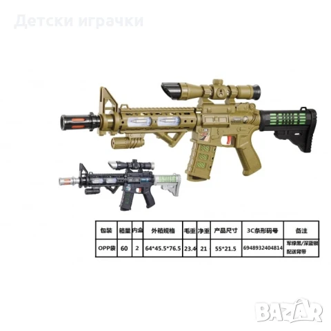 Автомат Бластер с мерник 54 см, със звукови и светлинни ефекти, снимка 3 - Други - 50843480