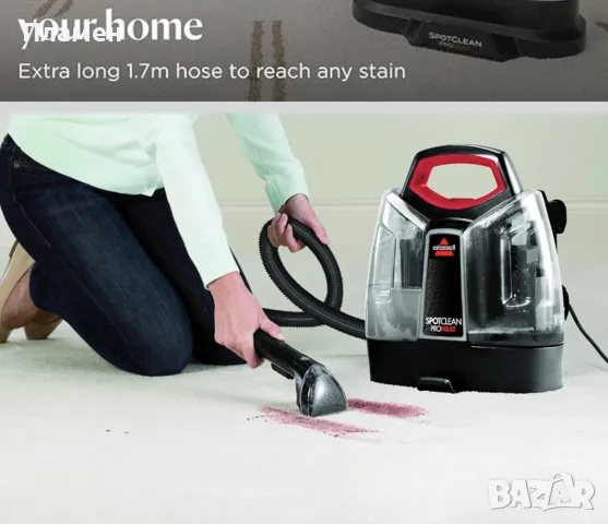 BISSELL SpotClean ProHeat Advanced -перяща прахосмукачка за тапицерии, килими и автомобилни салони, снимка 4 - Парочистачки и Водоструйки - 55886433