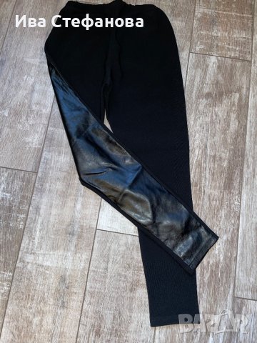 Нов черен еластичен  кожен клин с комбинация  еластично трико  , снимка 8 - Клинове - 35787512