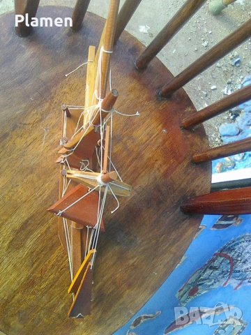 Модел на ветроходен кораб от дърво, снимка 5 - Други ценни предмети - 39077576
